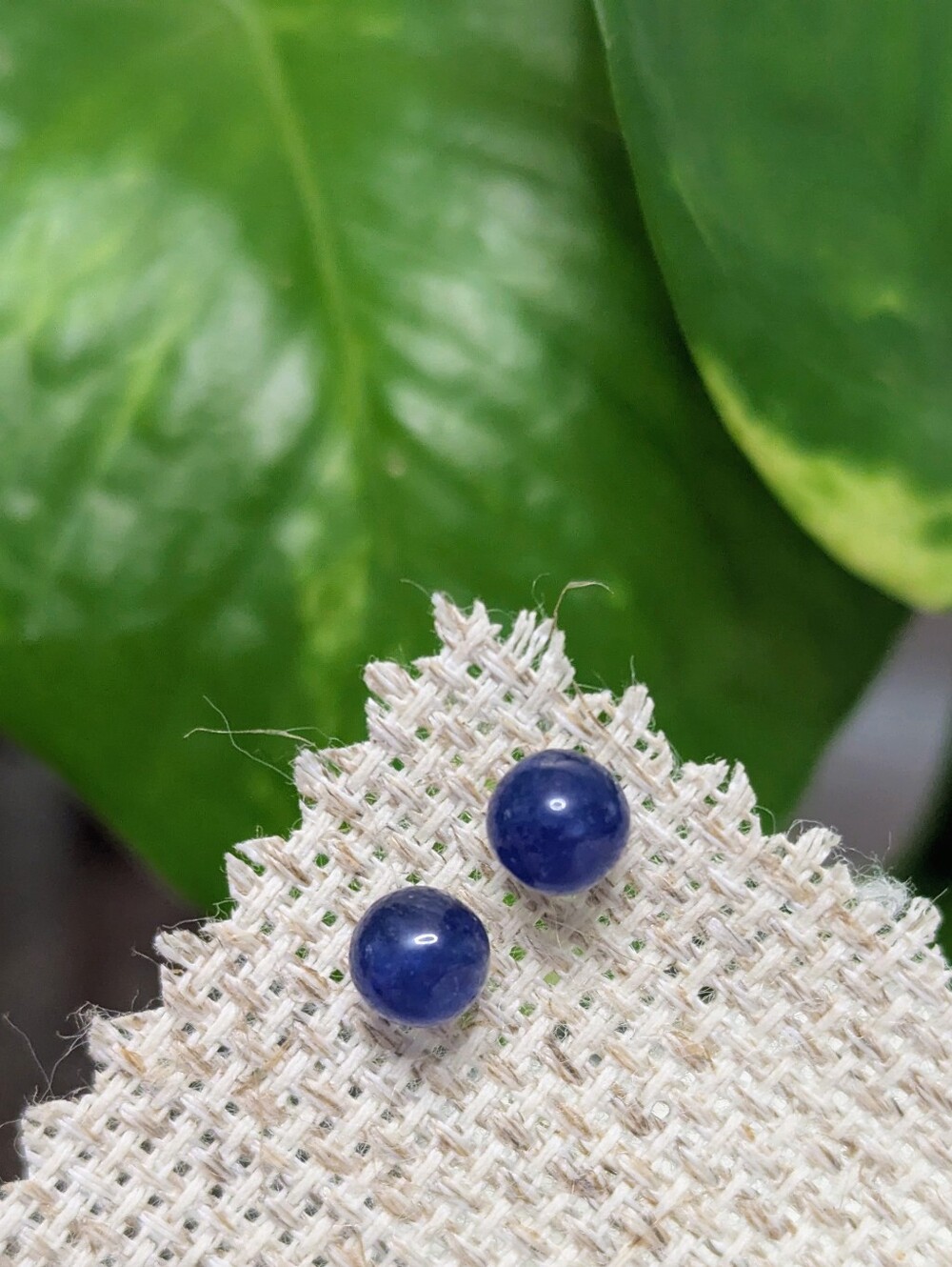 James Avery Retired Sodalite Earrings Sterling Silver